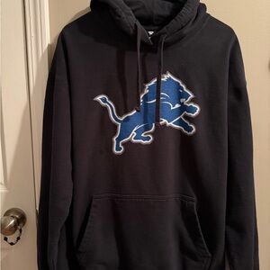 Fanatics Black Hoodie with Blue Lion Emblem